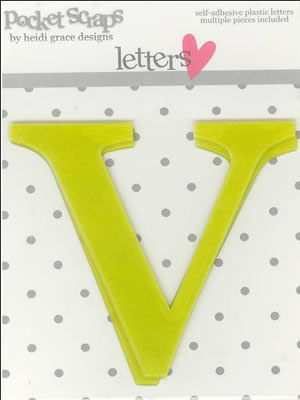 Heidi Grace - Loving You - Plastic Alpha Stickers v - 2/pk  (sold in 3's)